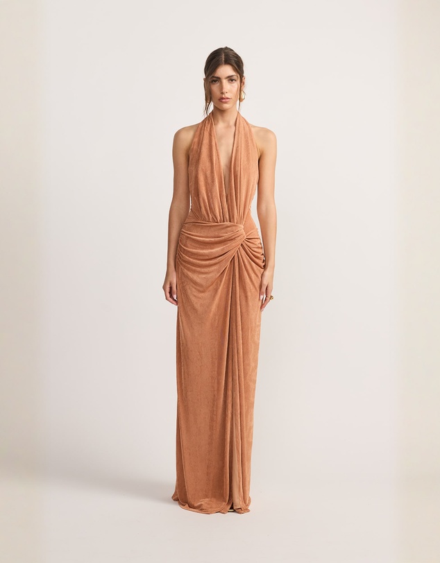 TOJHA - Bailey Halter Maxi Dress Cardamom