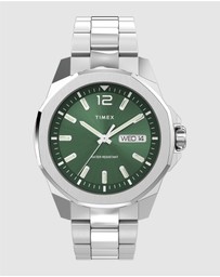 TIMEX - Timex Essex 44mm Silver-Tone Analogue Watch