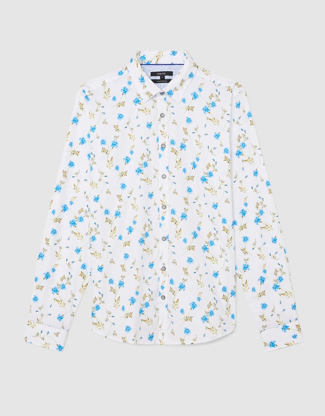 Politix - Botanical Floral Print Long Sleeve Shirt