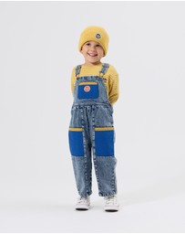 Goldie + Ace - Austin Colour Block Vintage Denim Overalls - Babies-Kids