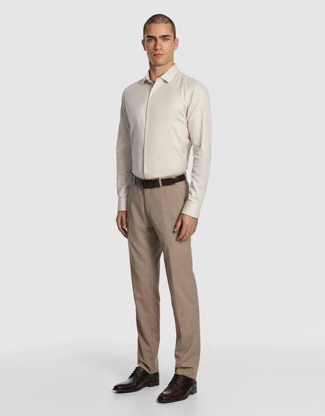 yd. - Cash Wool Blend Slim Dress Pant