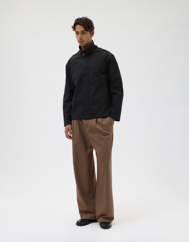 AERE - Cotton Funnel Neck Jacket