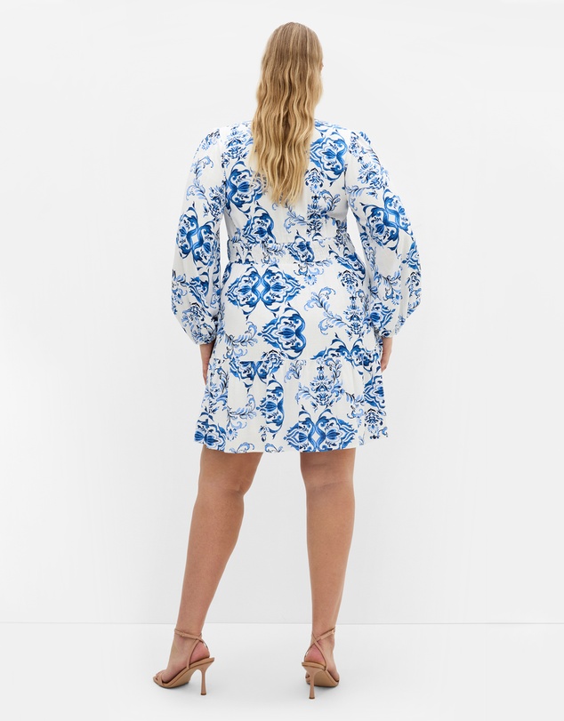 City Chic - Winslow Long Sleeve Print Dress