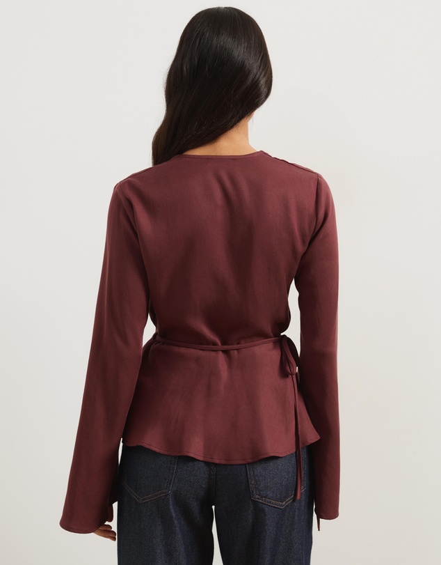 Atmos&Here - Mabel Wrapped Bell Long-Sleeve Top