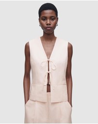 COS - Linen-Blend Tie-Front Waistcoat