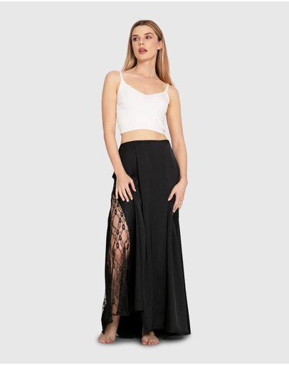 Belle & Bloom - California Dreamin' Maxi Skirt - Black