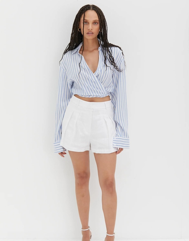 Style Addict - Crop Tie Shirt