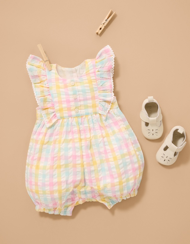 Purebaby - Ruffle Romper-Kids-Babies