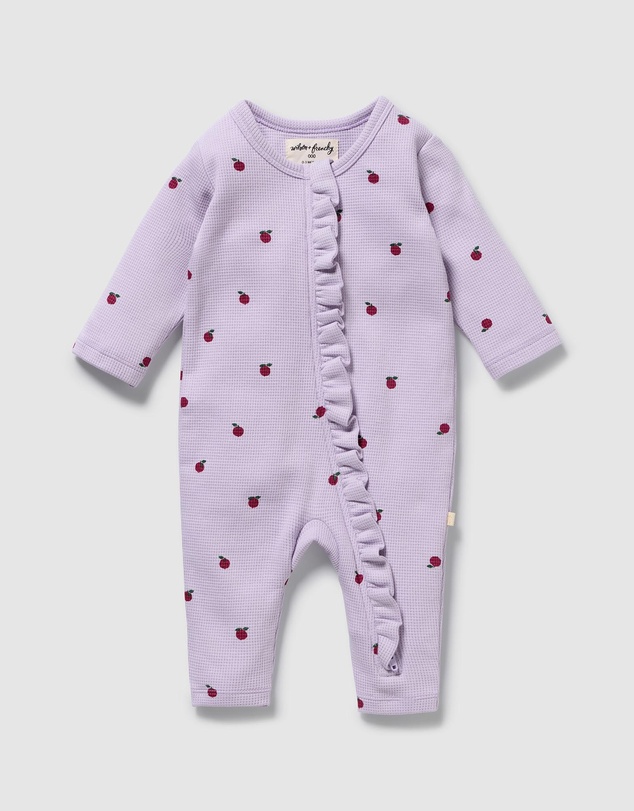 Wilson & Frenchy - Organic Waffle Ruffle Zipsuit - Babies