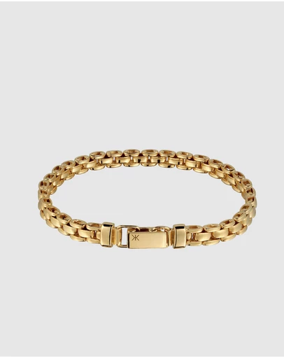 Kuzzoi - Chunky Box Chain Bracelet in Gold-Plated 925 Silver