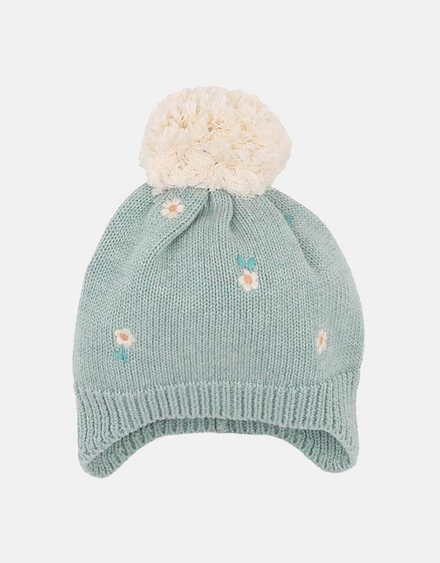 Bebe by Minihaha - Fern Organic Embroidered Knit Beanie - Babies-Kids
