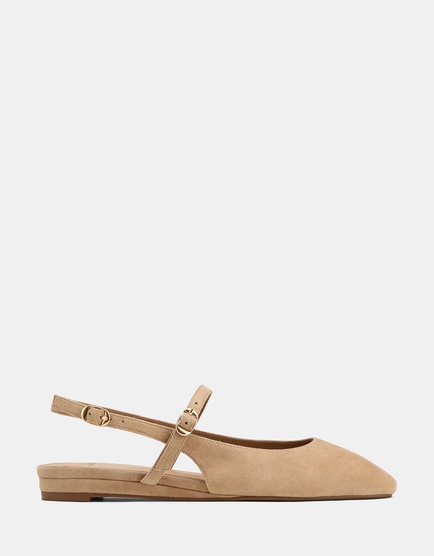 Wittner - Dallas Suede Leather Flat Slingbacks