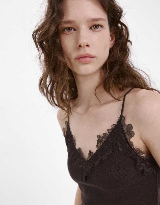 M.N.G - Lace Detail Knit Top