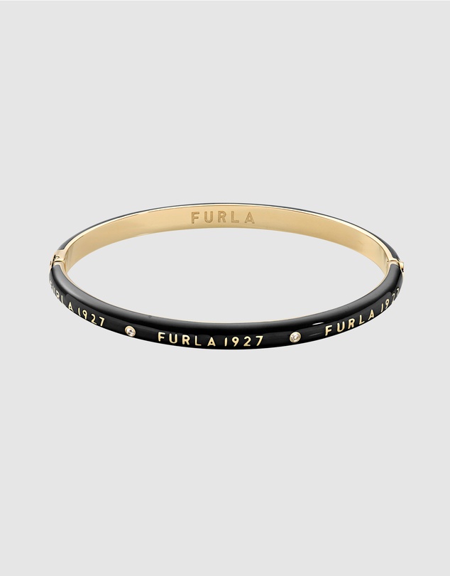Furla - Furla 1927 Colour Edition Gold-Tone Black Enamel Bangle