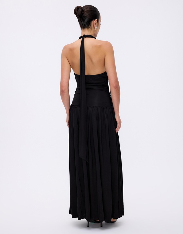 Minima Esenciales - Sereia Jersey Scarf Tie Maxi Dress