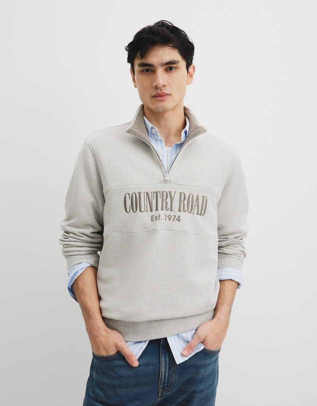 Country Road - Australian Cotton Half Zip Heritage Sweat