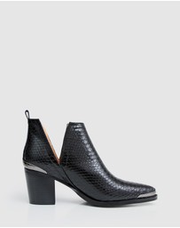 Belle & Bloom - Austin Croc Embossed Ankle Boot