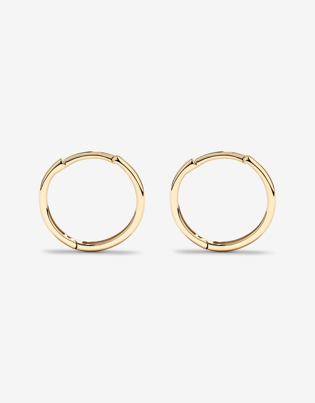 Michael Hill - 13.5mm Large Polished Huggie Earrings in 10kt Yellow Gold