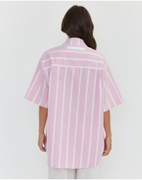 ALEXANDRA - Rogue Shirt Pink Chambray Stripe