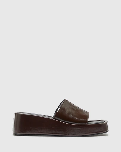 Nakedvice - The Natalie Dark Brown Flatform