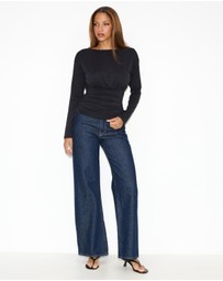 Dazie - Sofia Draped Back Chain Top