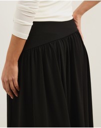 Atmos&Here - Marin Asymmetric Waistline Maxi Skirt