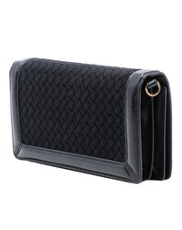 Pre-Loved by Azura Reborn - Pre-Loved Karung Trimmed Knit Intrecciato Knot Clutch On Chain