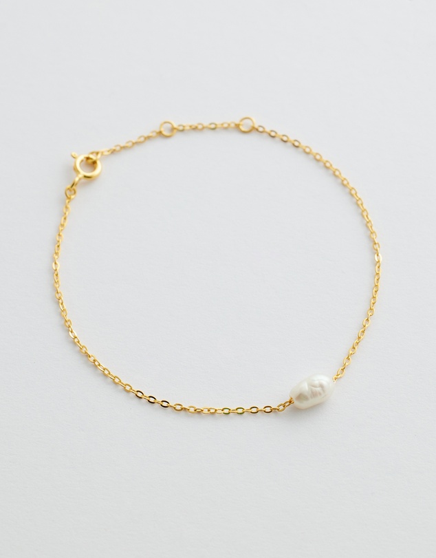 SAINT VALENTINE - Cielo Single Pearl Bracelet - Gold