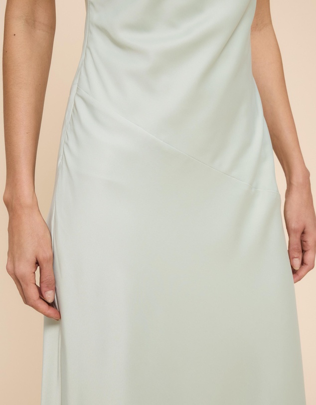 CHANCERY - Hallie Satin One Shoulder Drape Maxi Dress