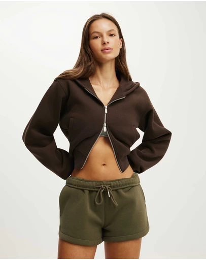 Cotton On Body Active - Plush Relaxed Zip Through Hoodie