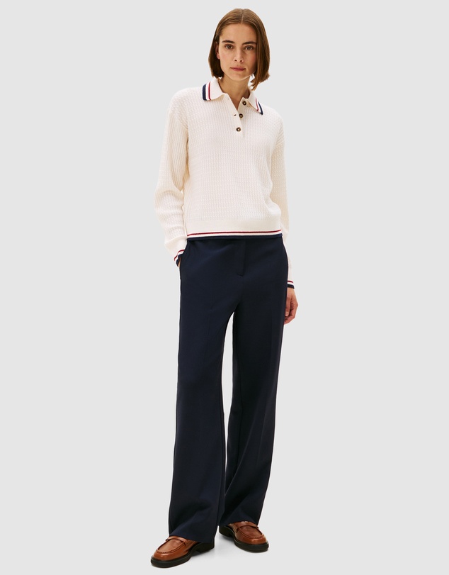 Tommy Hilfiger - Cable Knit Relaxed Polo Jumper