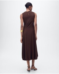 M.N.G - Terra Midi-Dress With Puffed Hem