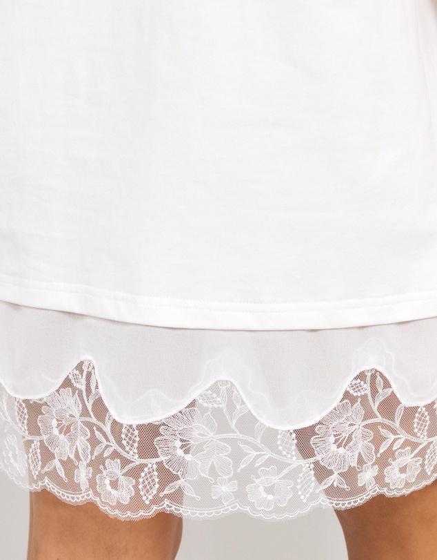AERE - Aili Lace Trim T-Shirt Dress