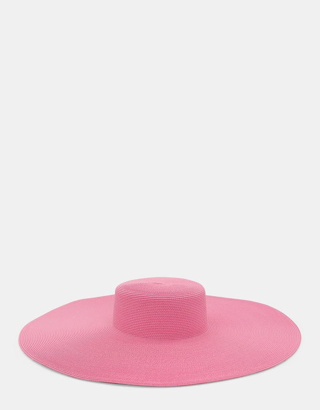 Morgan & Taylor - Savannah Racewear Wide-Brim Boater in Bright Pink