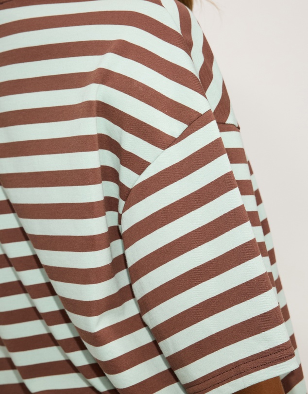 Dazie - Nostalgia Stripe Oversized Graphic Boyfriend Tee