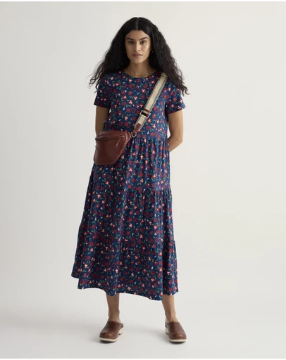 Seasalt - Seasalt Cornwall Red S/S Line Strokes Dress