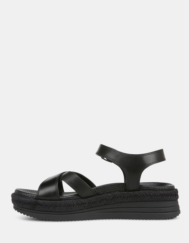 Vionic - Mar Platform Sandal - Black Leather