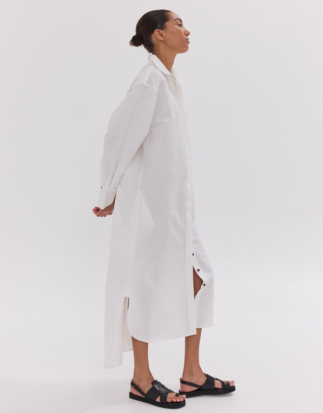 Cloth & Co. - The Shirt Dress | White