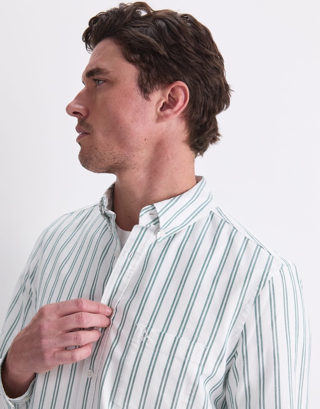 Sportscraft - Oxford Long Sleeve Stripe Shirt