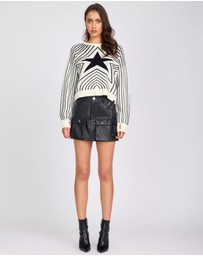 ONE TEASPOON - Star Gazing Knitted Sweater - Mono Print