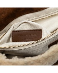 Pre-Loved by Azura Reborn - Pre-Loved Medium Suede and Shearling Patchwork Jamie Shoulder Bag