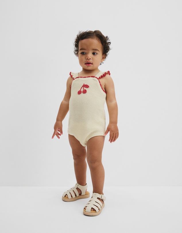 Country Road - Cherry Knit Romper