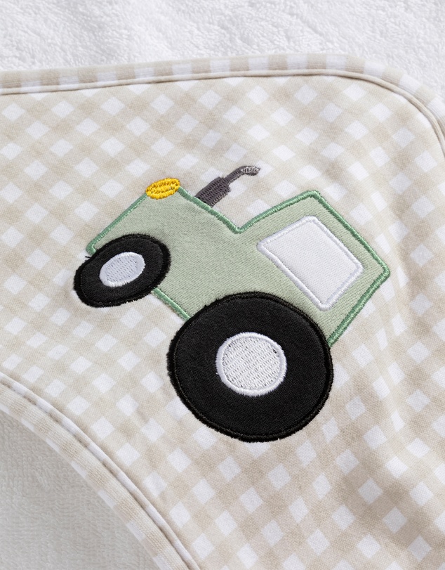 Living Textiles - Organic Hooded Towel - Tractor Ride