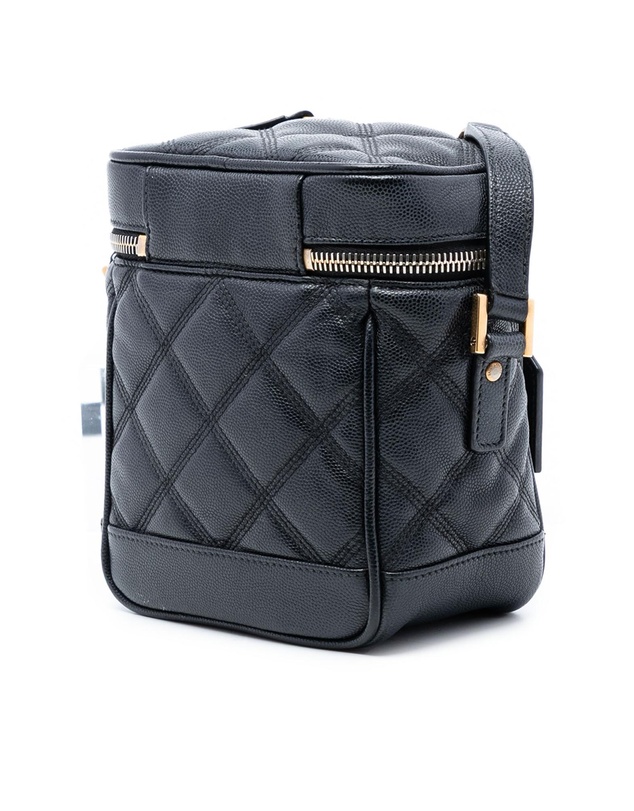 Pre-Loved by Azura Reborn - Pre-Loved Grain de Poudre Quilted 80s Vanity Bag