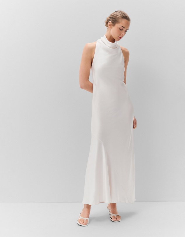 UNISON - Satin Halter Maxi Dress