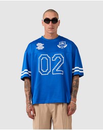Zanerobe - Heritage Mesh Flow Tee Cobalt Blue