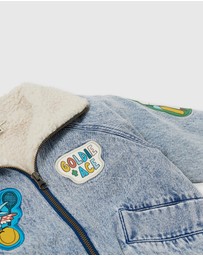 Goldie + Ace - Ari Denim Sherpa Jacket - Babies-Kids