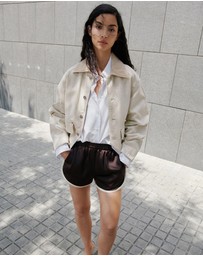 M.N.G - Denim Parka With Contrasting Collar
