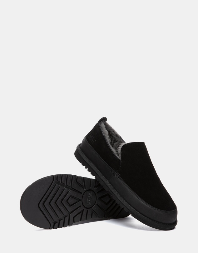 EVERAU - Australian Shepherd Ugg Frozark Cow Suede Upper Loafer Oxfords Flats