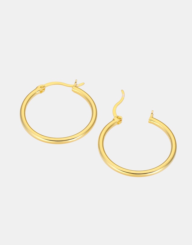 Zoe Olivia - 14K Gold Vermeil 25mm Hoop Earrings